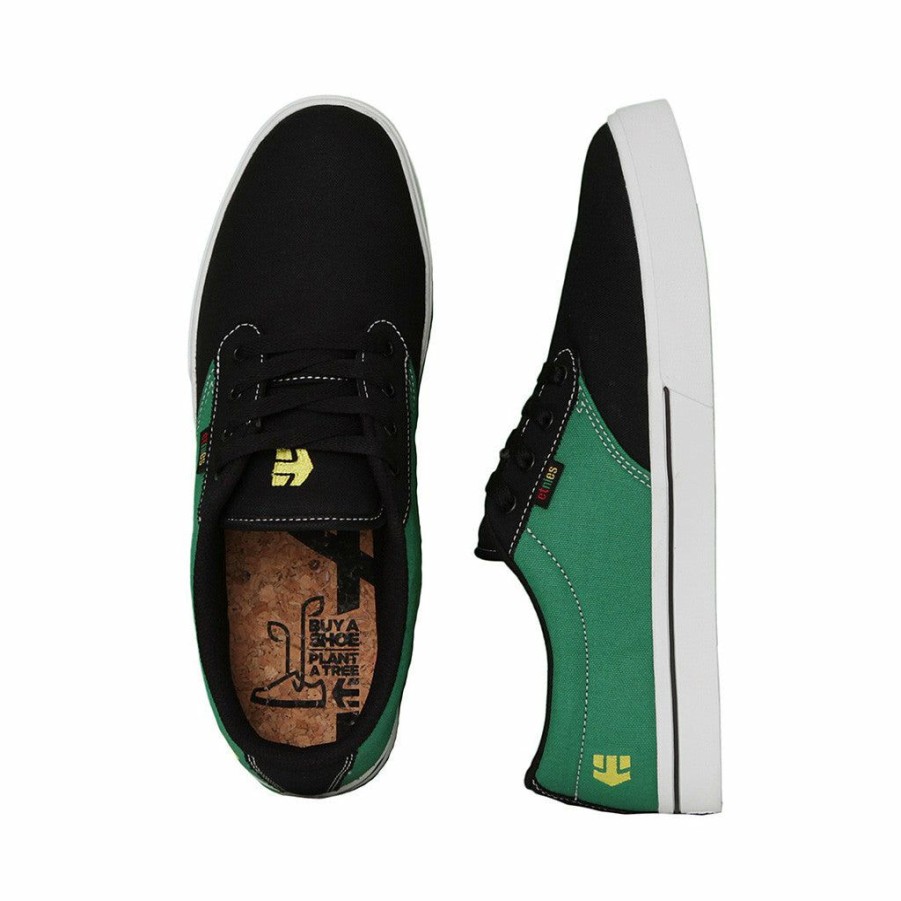 Men * | Etnies Jameson 2 Eco Shoes Black/Green Bargain Sale