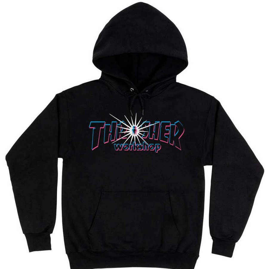 Men * | Thrasher X Alien Workshop Nova Hoodie Black Free Delivery