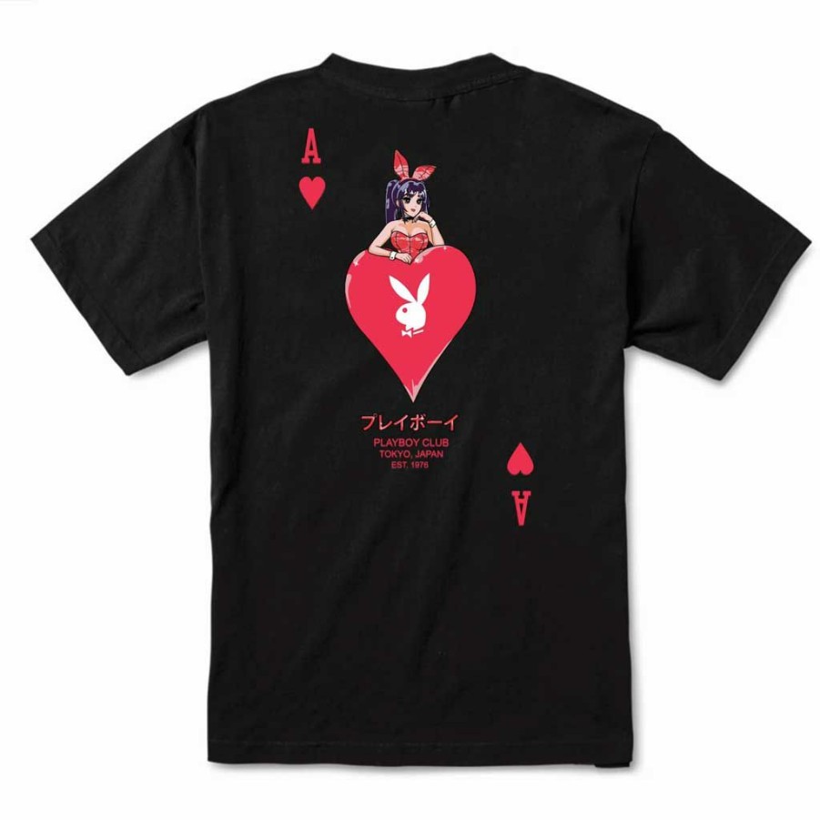 Men * | Color Bars X Playboy Ace Of Hearts Tee Black Exclusive