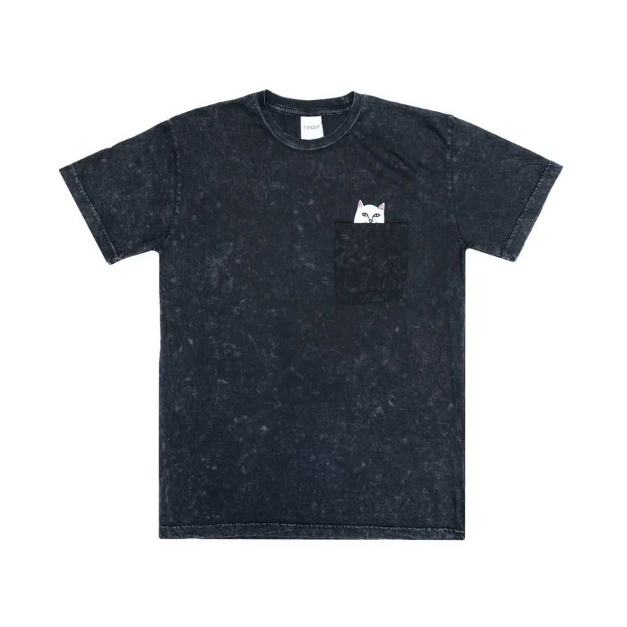 Men * | Rip N Dip Lord Nermal Pocket Tee Black Mineral Wash Cheap Online