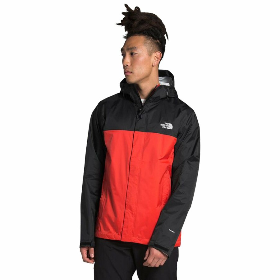 Men * | The North Face Venture 2 Jacket Flare/Tnf Black Closeout Sale