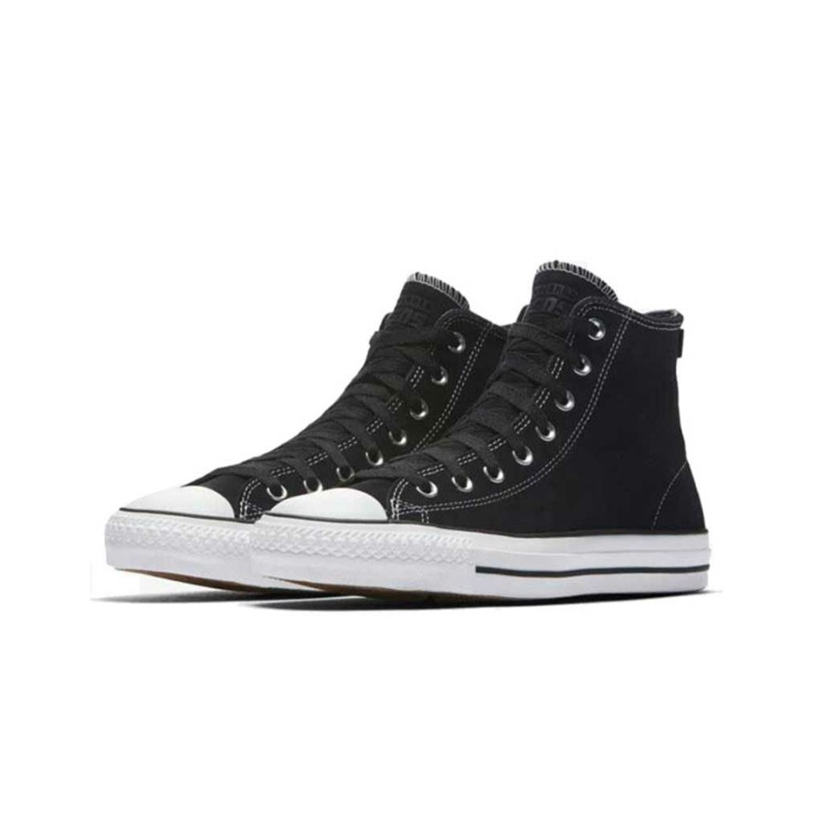 Men * | Converse Ctas Pro Hi Black/White/Suede Quick Delivery