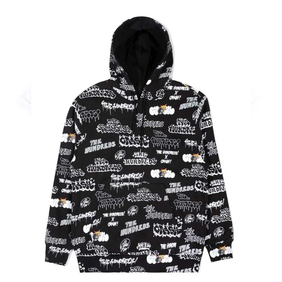 Men * | The Hundreds Bomb P/O Hoodie Black Top Sell