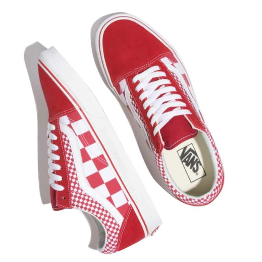 Men * | Vans Ols Skool Mix Checker Chili Pepper/True White Low Price