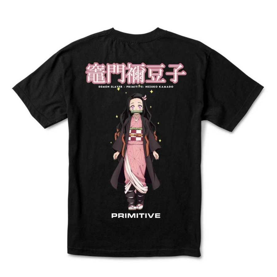 Men * | Primitive X Demon Slayer Nezuko Kamado Tee Black Quality Guarantee