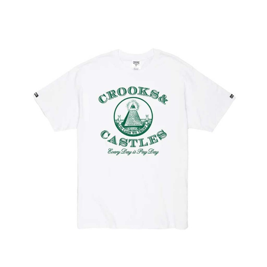 Men * | Crooks And Castles Every Day Is Pay Day S/S T-Shirt White Store