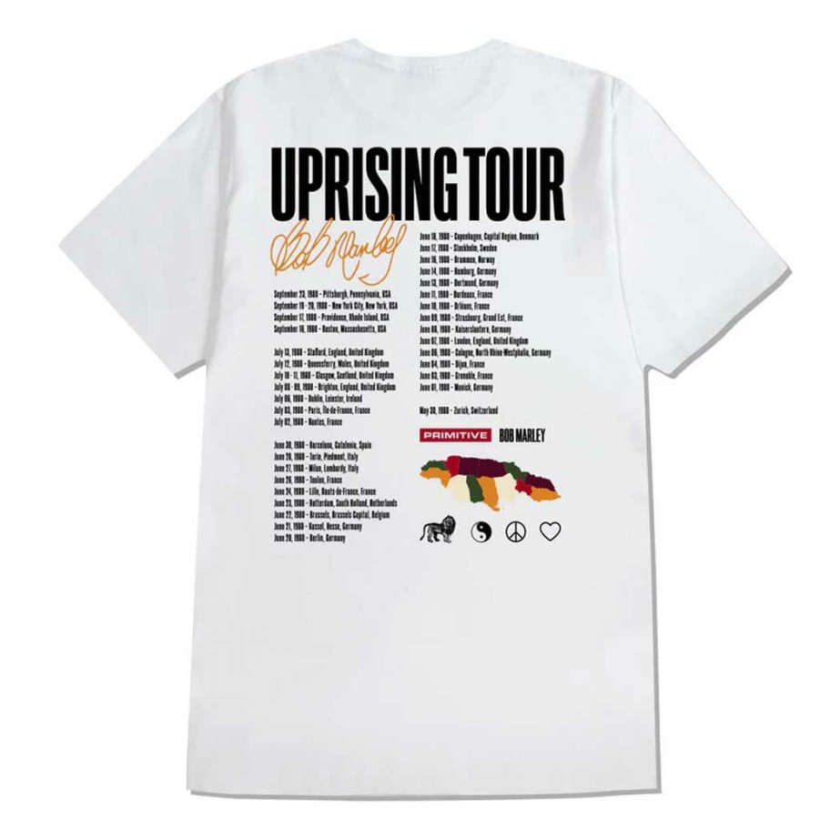 Men * | Primitive X Bob Marley Uprising Tee White Discount