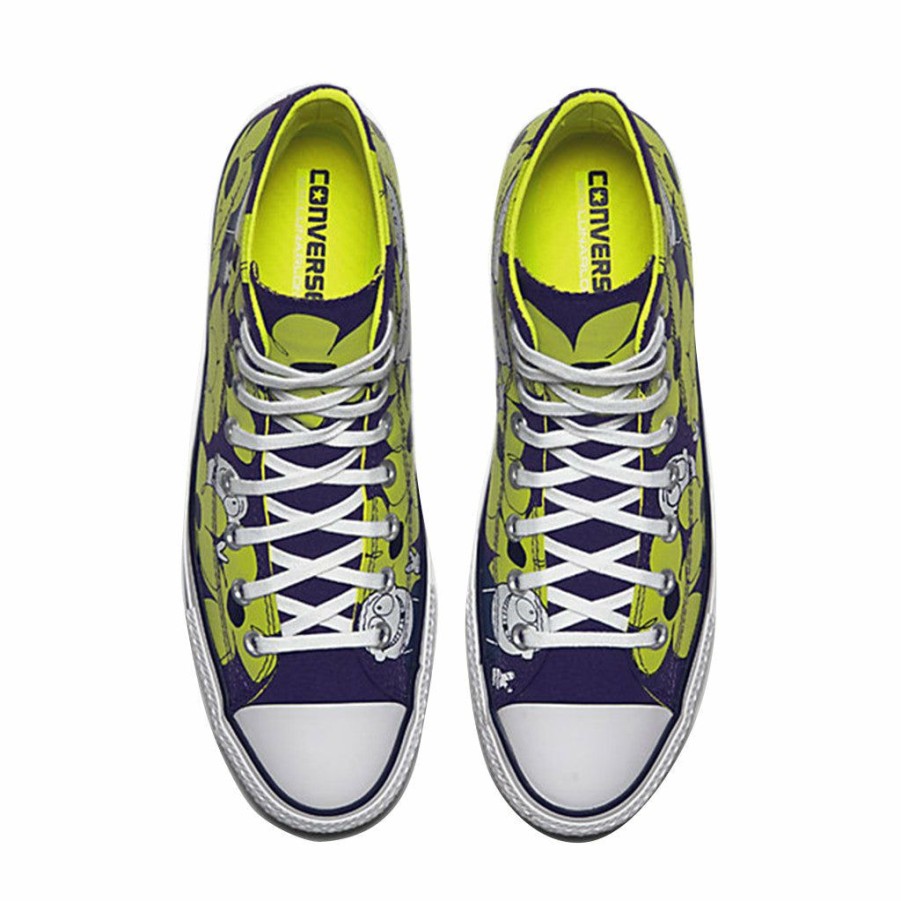 Men * | Converse Ctas Pro Hi Dinoasaur Jr Eggplant/Yellow Cream Typical Style