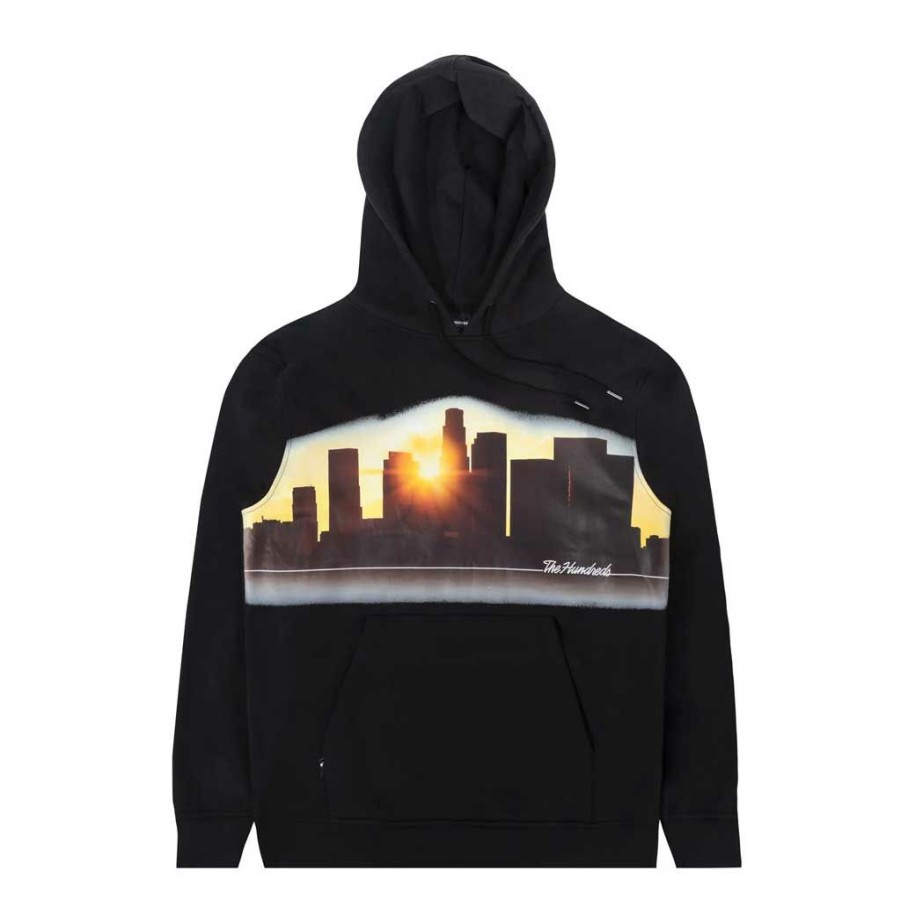 Men * | The Hundreds Skyline Pullover Black Lower Prices