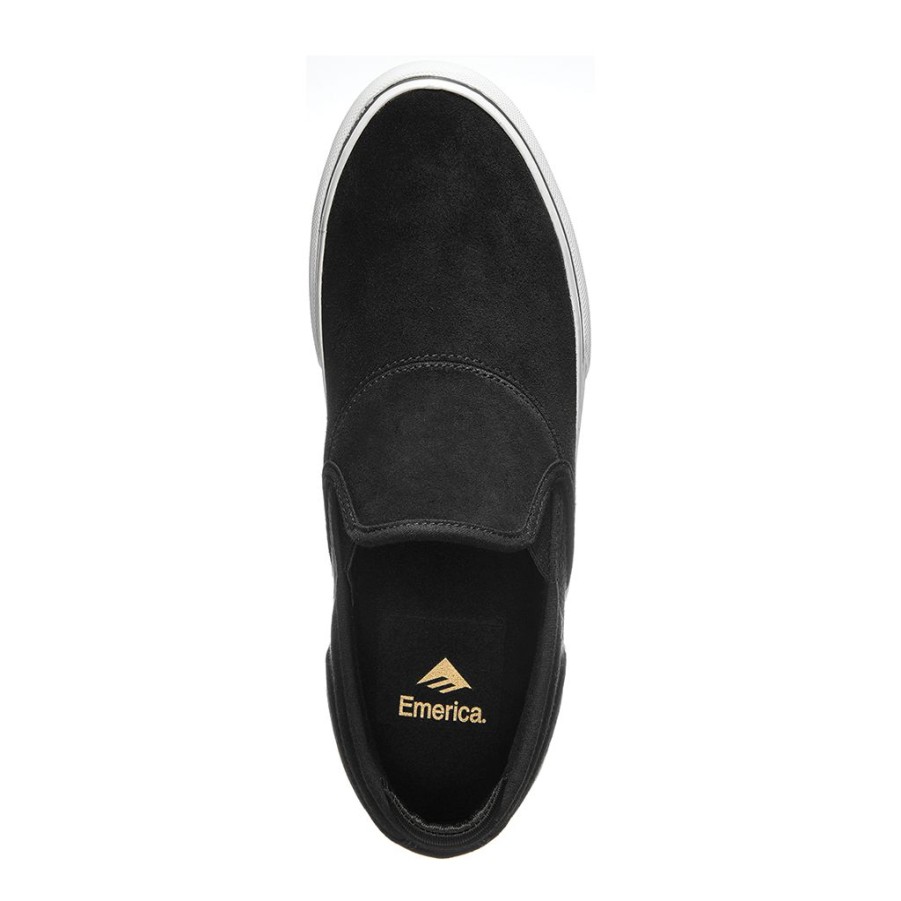 Men * | Emerica Wino G6 Slip-On Black/White/Gold Exclusive