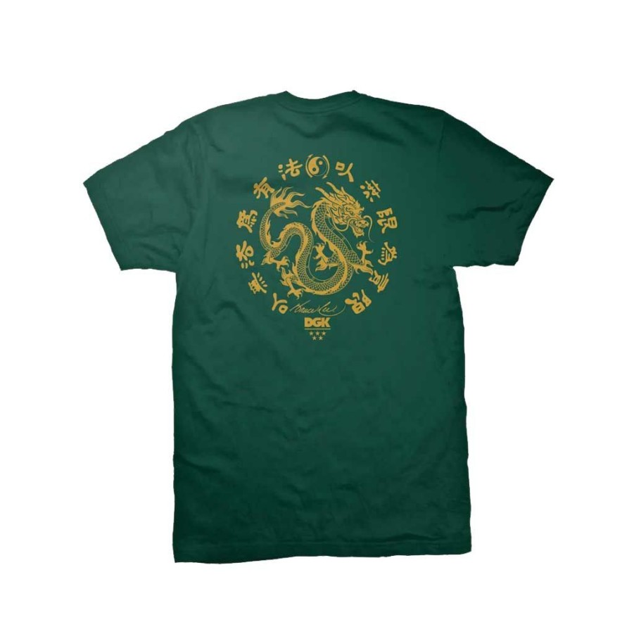 Men * | Dgk X Bruce Lee Double Dragon Tee Forest Green Hot Sell