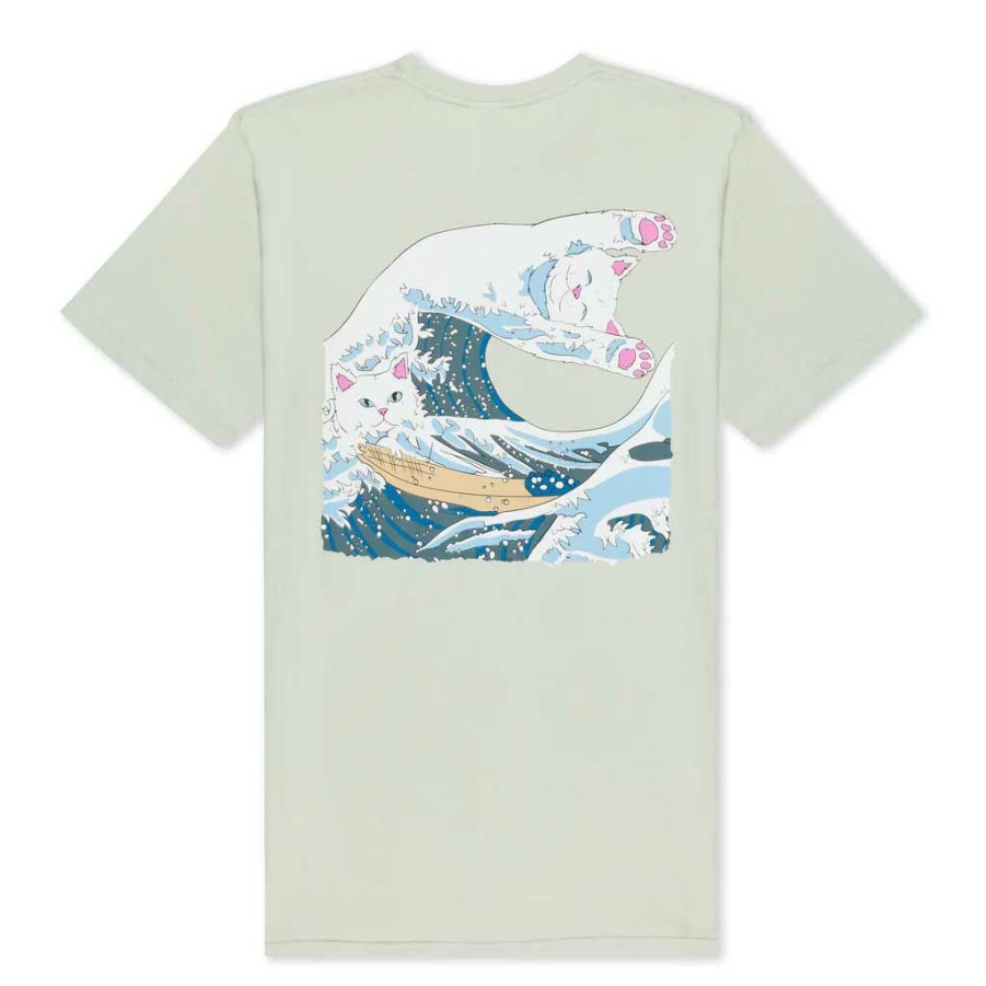 Men * | Rip N Dip Great Wave Tee Sage Best Sellers