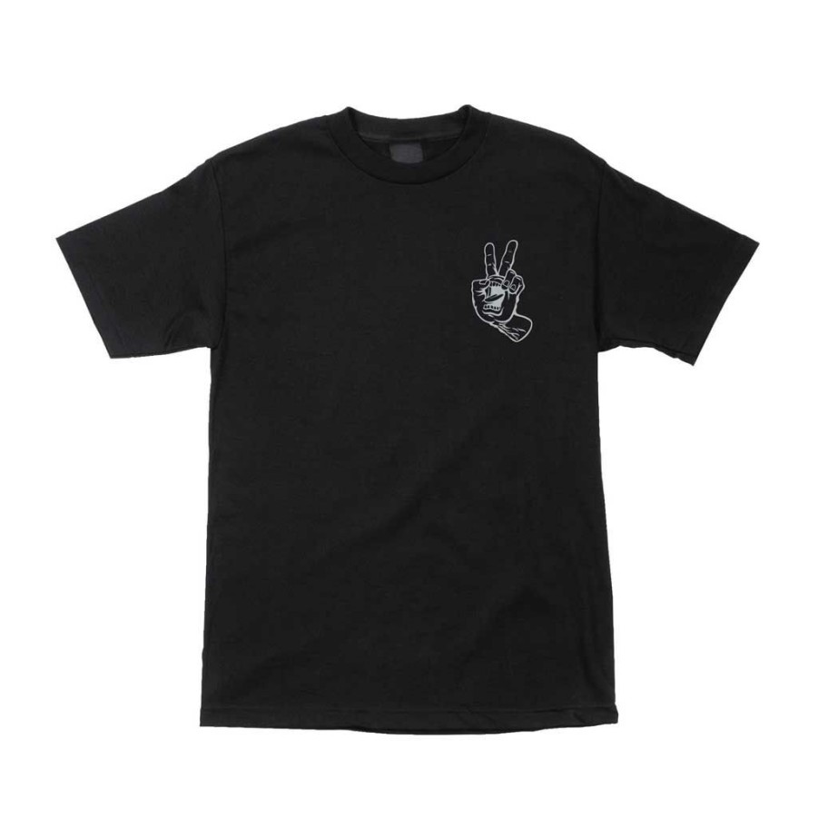 Men * | Santa Cruz Screaming Peace S/S T-Shirt Eco Black Sale Online