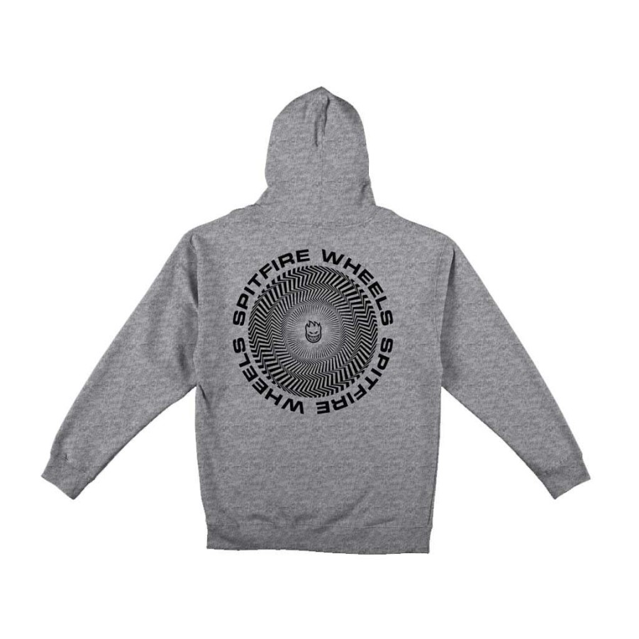 Men * | Spitfire Classic Vortex Hoodie Heather Grey/Black Store