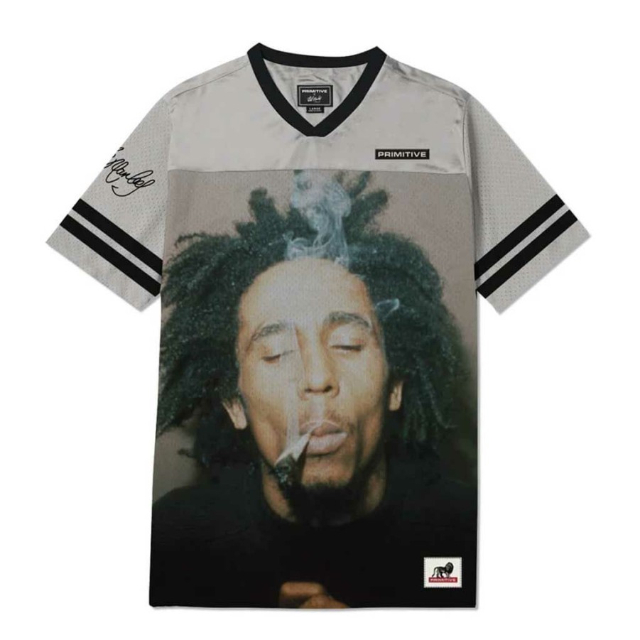 Men * | Primitive X Bob Marley Kaya Mesh Jersey Khaki Closeout Sale