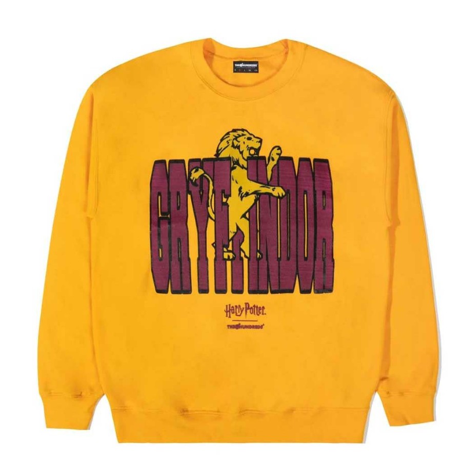 Men * | The Hundreds X Harry Potter House Crewneck Gold Top Sell