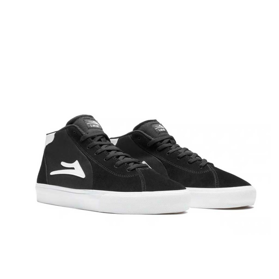 Men * | Lakai Flaco Ii Mid Black Suede Hot Sell