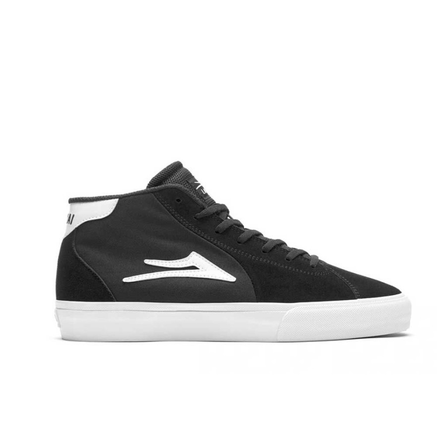 Men * | Lakai Flaco Ii Mid Black Suede Hot Sell