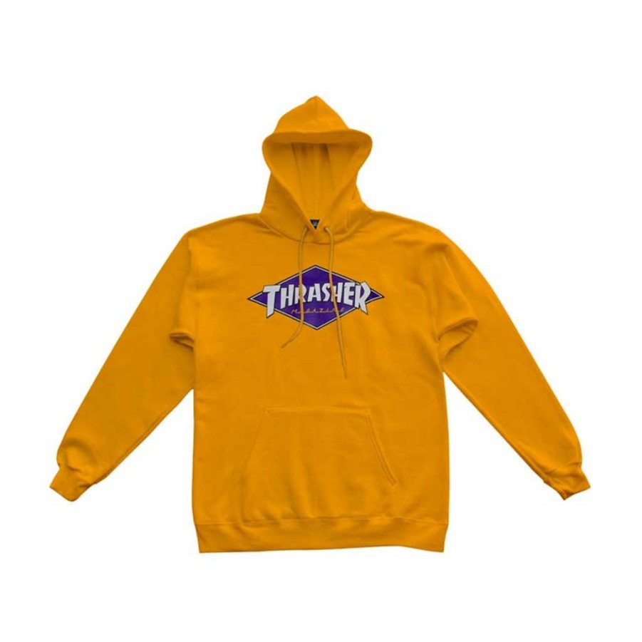 Men * | Thrasher Diamond Logo Hood Gold Sale Online