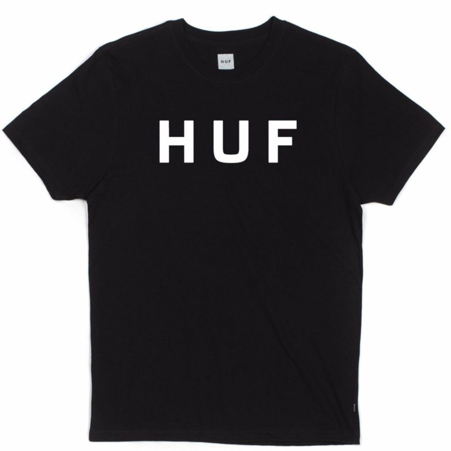 Men * | Huf Original Logo Tee Black Cheap Online