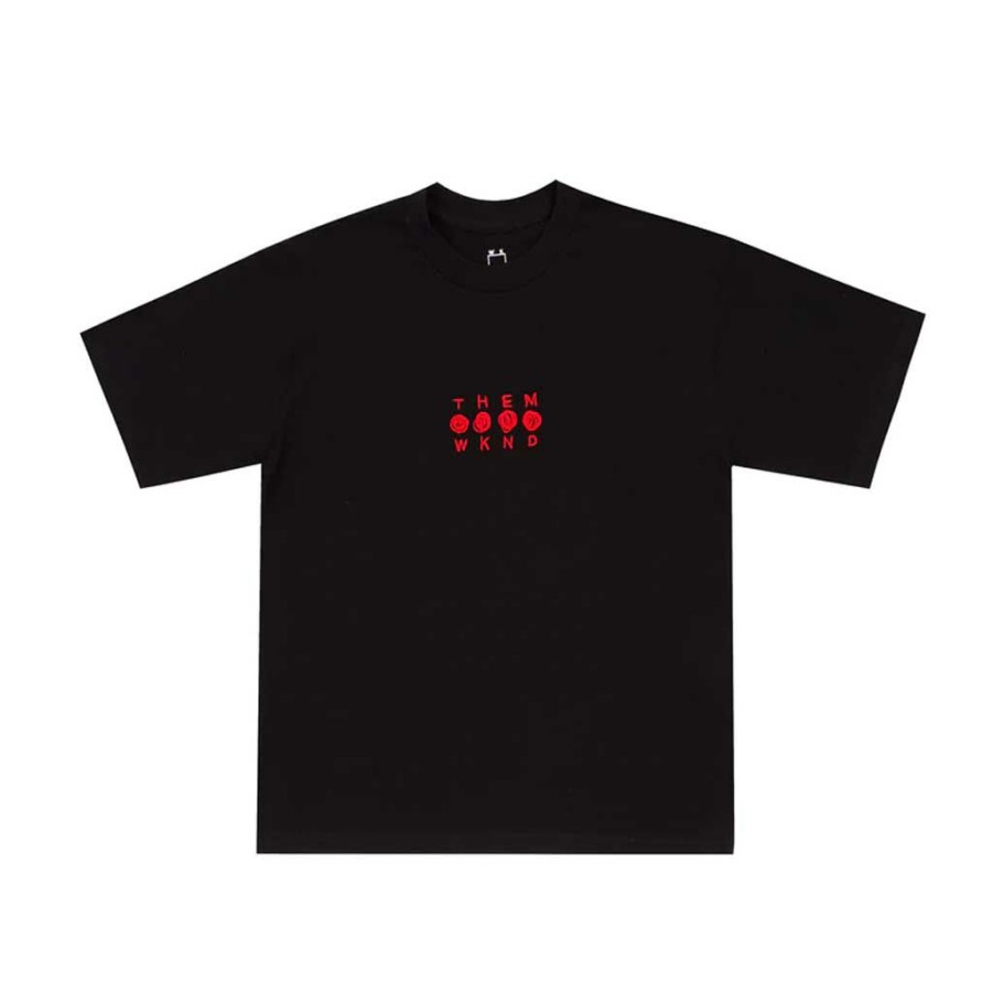 Men * | Wknd X Them Logo Tee Black Bargain Sale