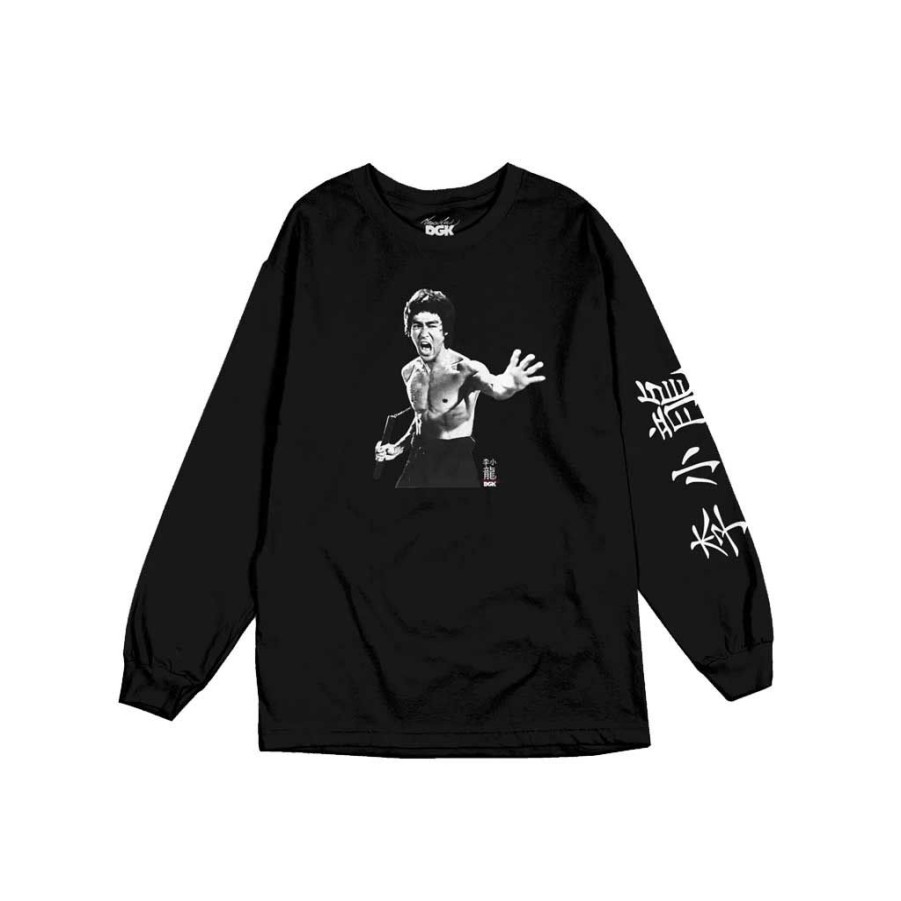 Men * | Dgk X Bruce Lee Fierce L/S Tee Black Low Price