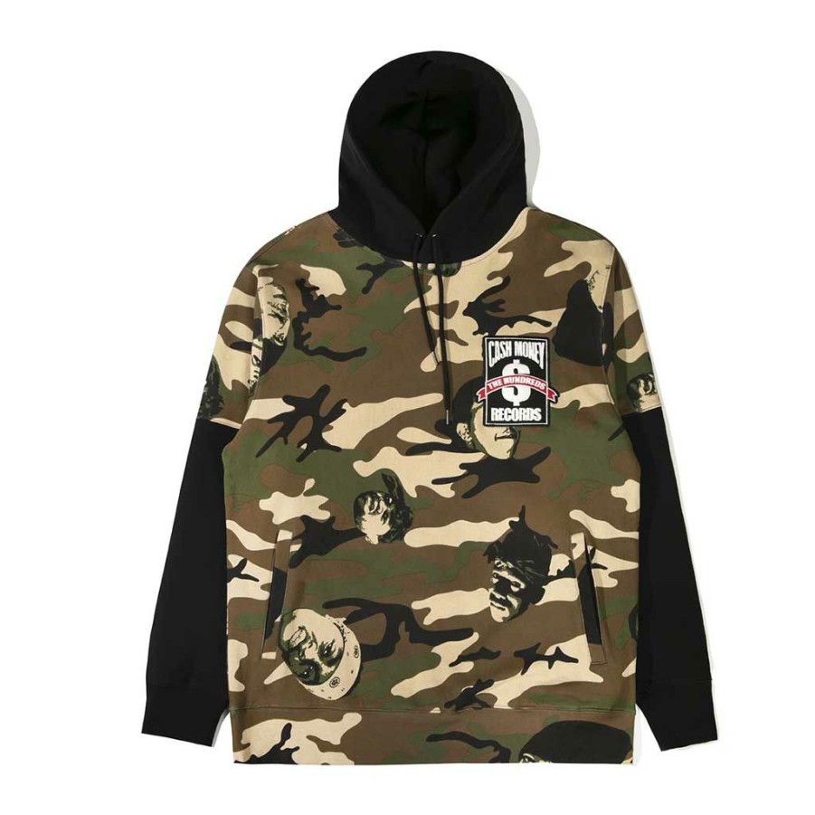 Men * | The Hundreds X Cash Money Records Records Pullover Camo Bestsellers