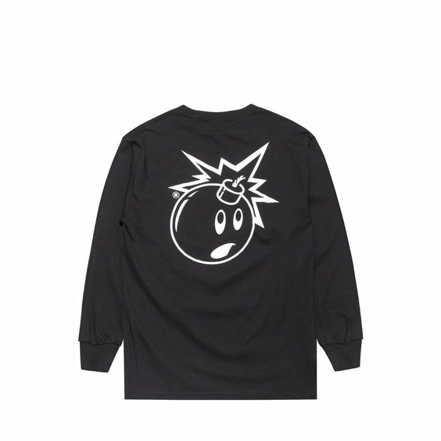 Men * | The Hundreds Forever Simple Adam L/S Tee Black Bargain Sale