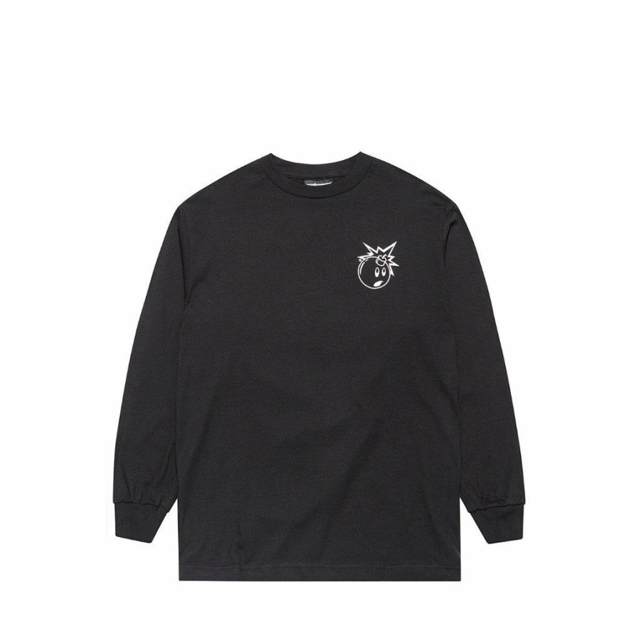 Men * | The Hundreds Forever Simple Adam L/S Tee Black Bargain Sale