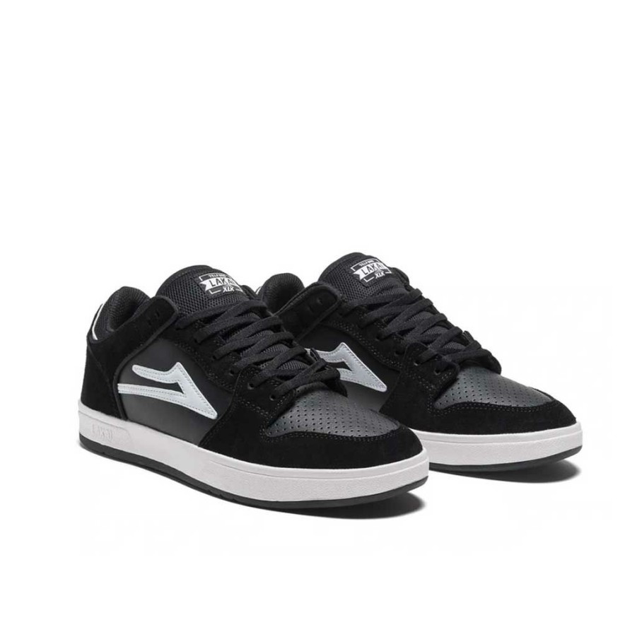 Men * | Lakai Telford Low Black/White Suede Lower Prices