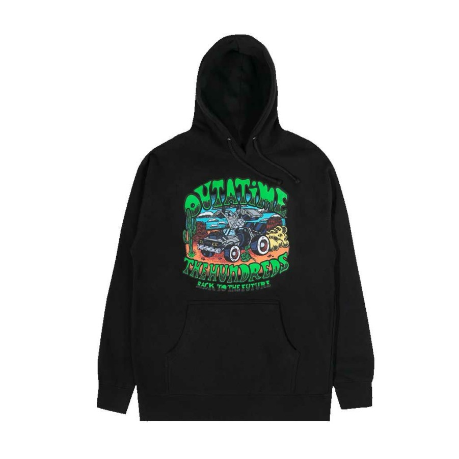 Men * | The Hundreds X Back To The Future Iii Outatime Pullover Hoodie Black Hot Sell