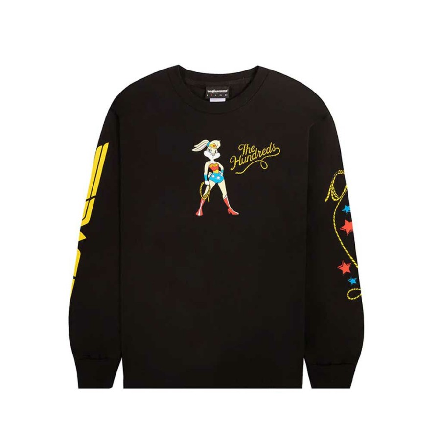 Men * | The Hundreds X Warner Bros. Wonder Lola L/S T-Shirt Black Discount