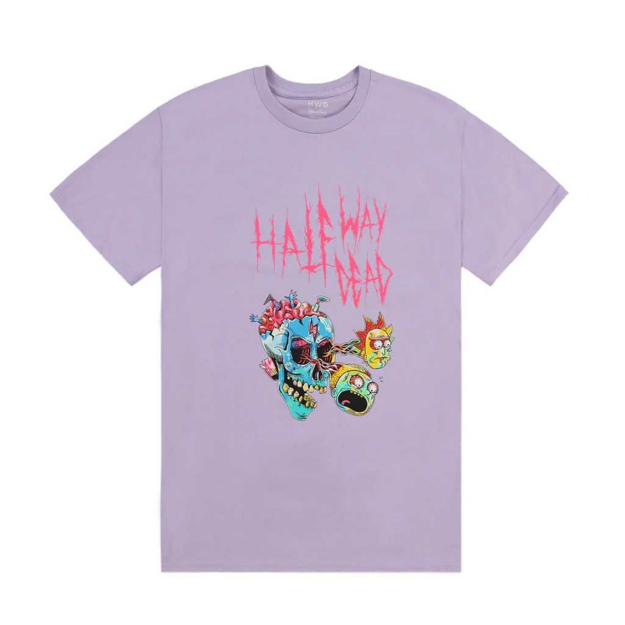 Men * | Halfway Dead X Rick & Morty Baked Tee Purple Wholesale