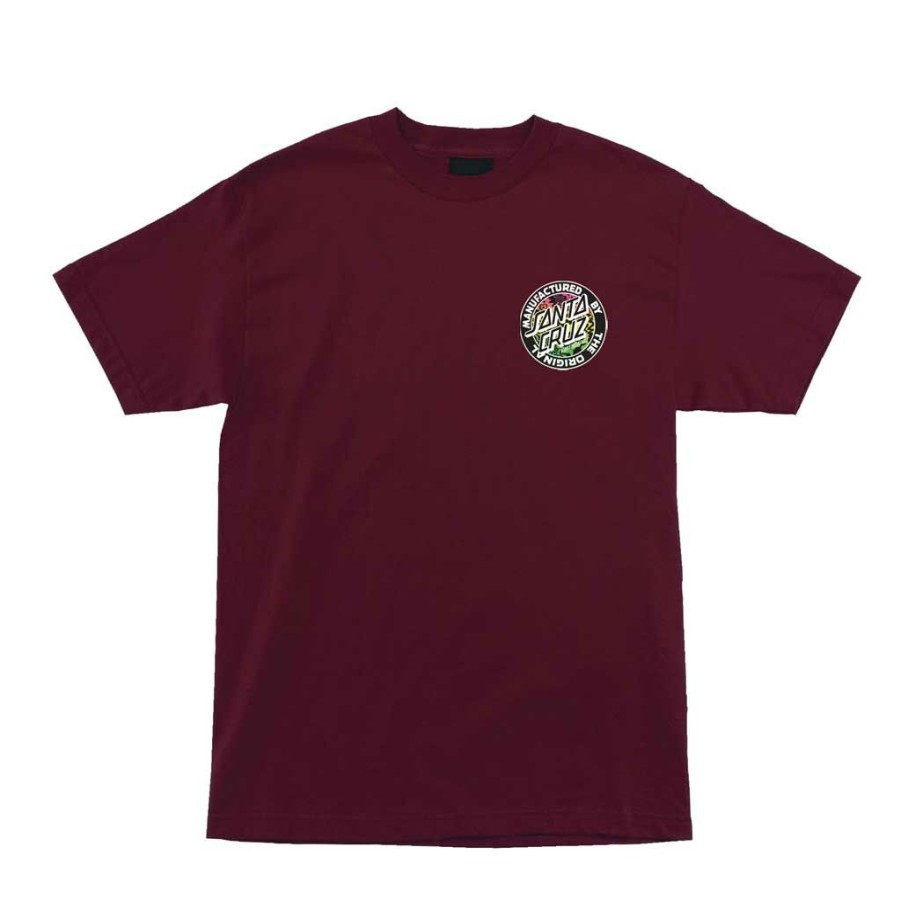 Men * | Santa Cruz Acidic Mfg Dot S/S T-Shrit Burgundy Store