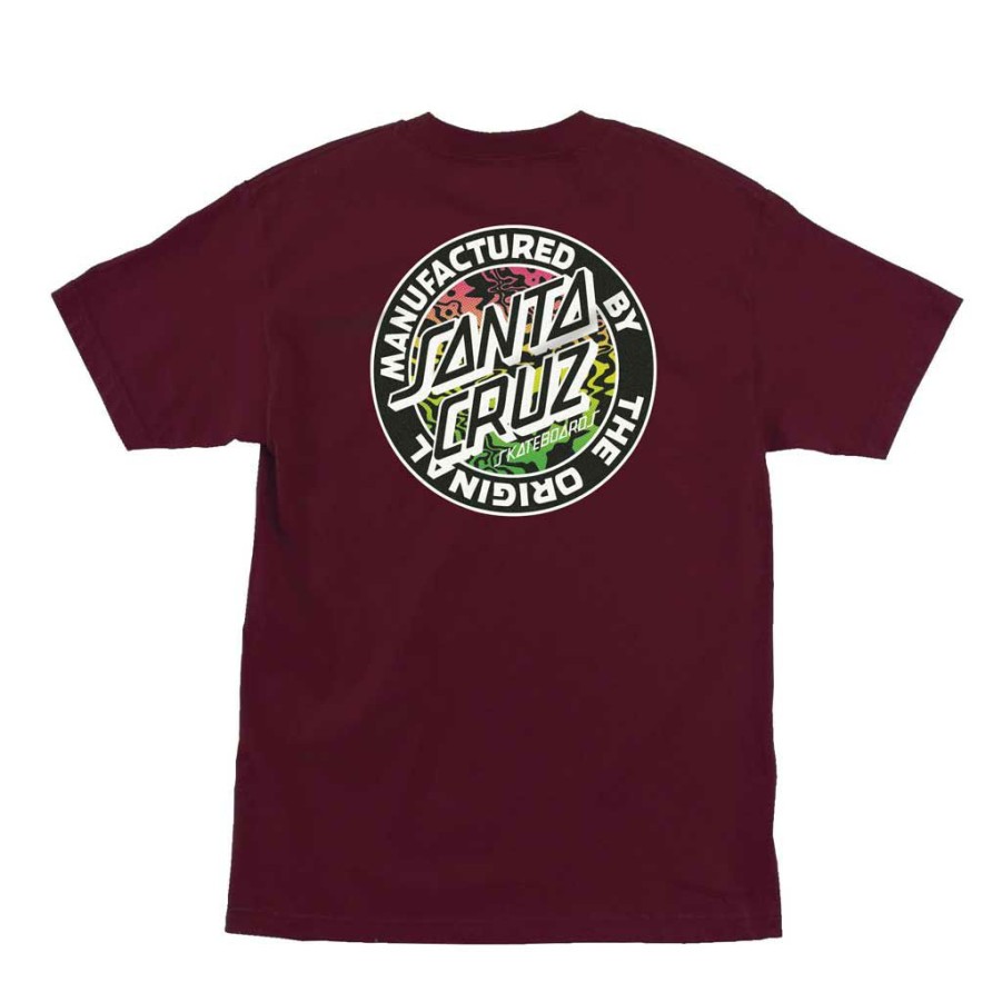 Men * | Santa Cruz Acidic Mfg Dot S/S T-Shrit Burgundy Store