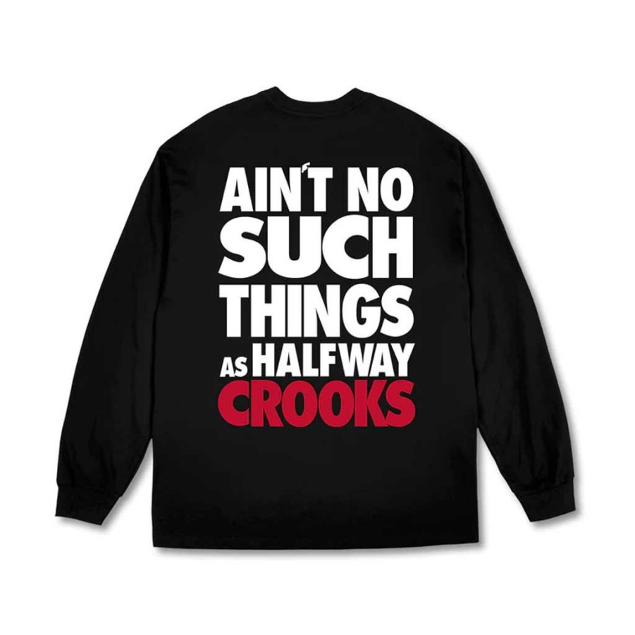 Men * | Crooks And Castles Ain'T No Such Thing L/S T-Shirt Black Free Delivery