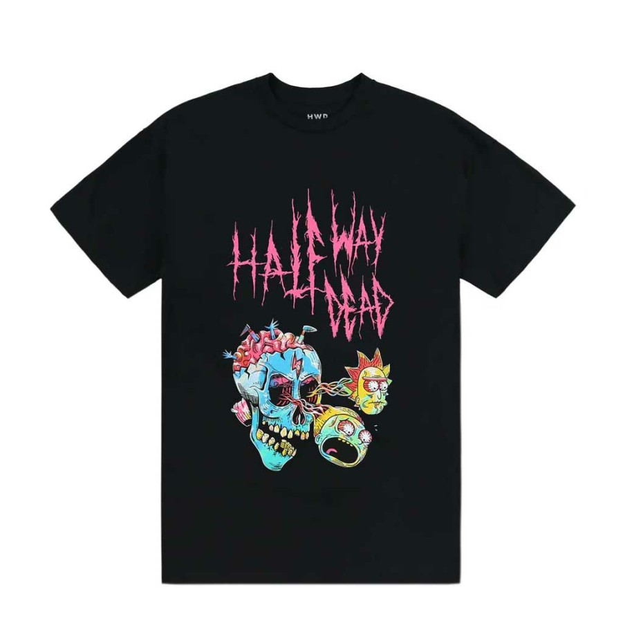 Men * | Halfway Dead X Rick & Morty Baked Tee Black Best Sellers