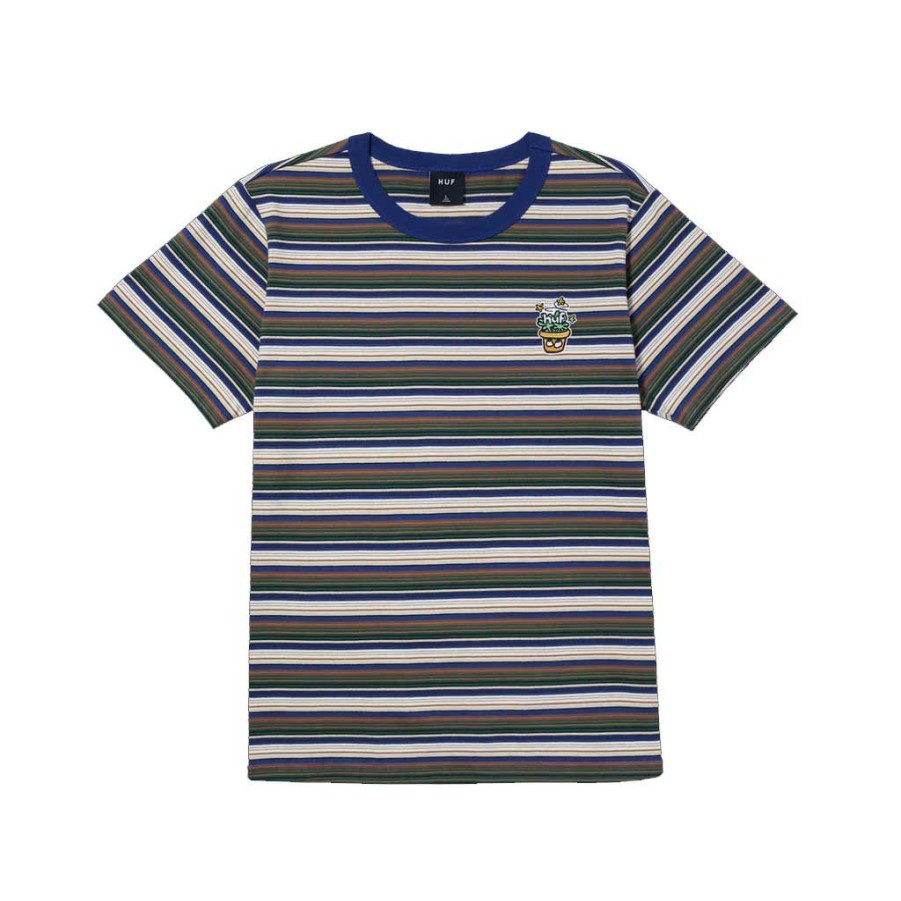 Men * | Huf Pot Head Striped Knit Top Olive Exclusive