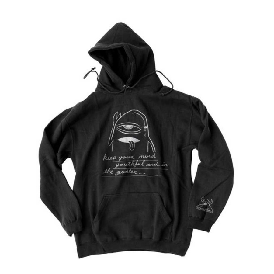 Men * | Toy Machine Youthful Hoodie Black Clearance Sale