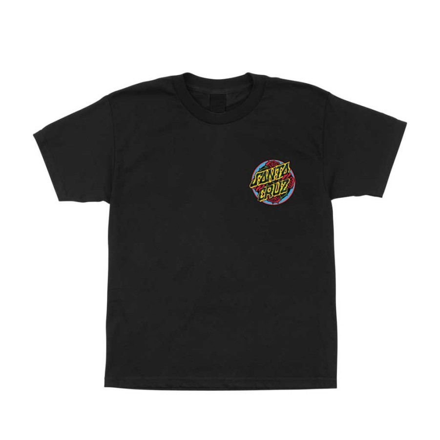 Men * | Santa Cruz Youth Dressen Roses Dot S/S T-Shirt Black Latest