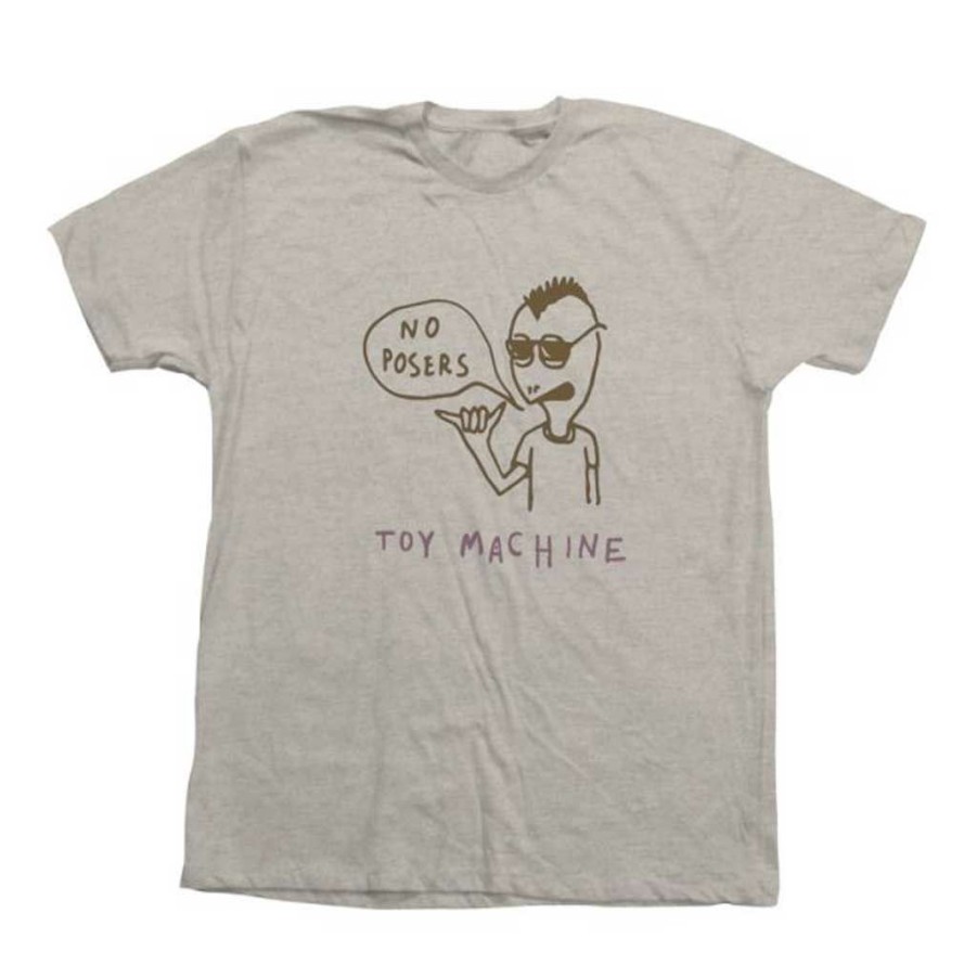 Men * | Toy Machine No Posers Tee Oat Heather Latest