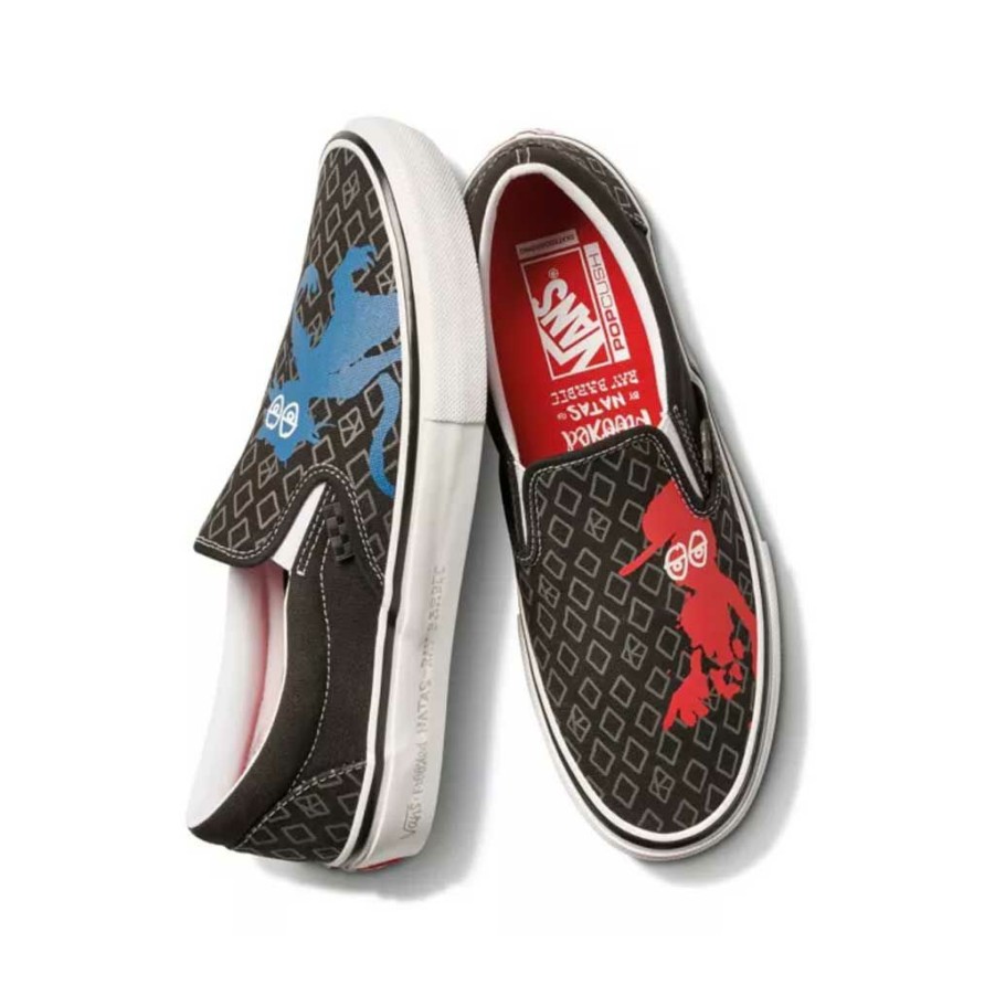 Men * | Vans X Krooked Skate Slip-On Krooked By Natas For Ray Black Typical Style