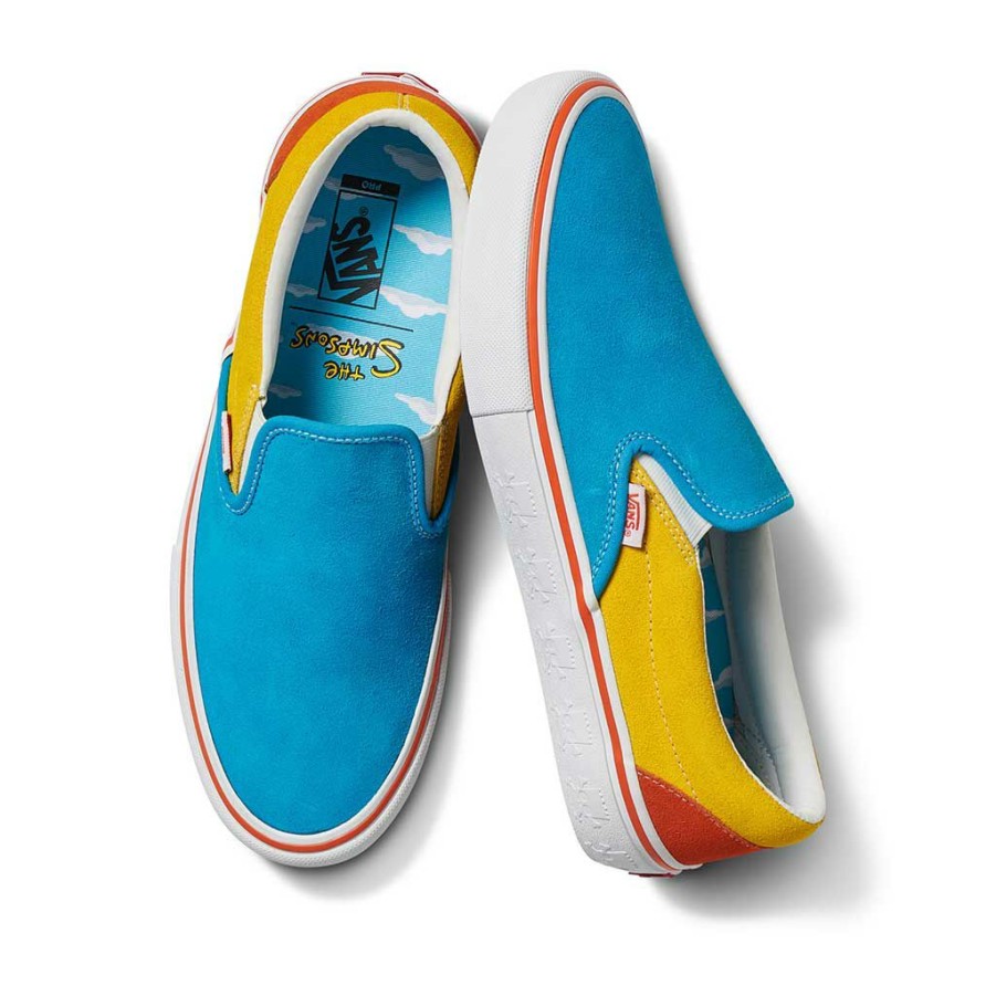 Men * | Vans X Simpsons Slip On Prothe Simpsons Blue/Yellow Bargain Sale