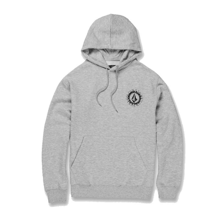 Men * | Volcom Catch 91 P/O Hoodie Heather Grey Wholesale