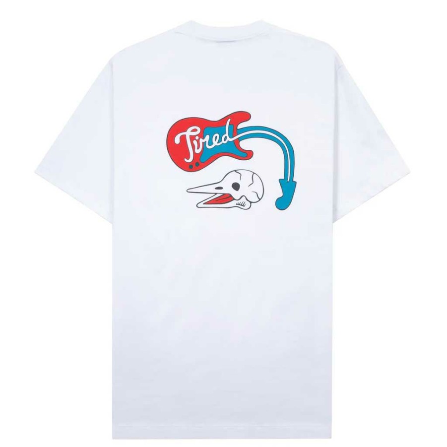 Men * | Tired Skate Music S/S Tee White Special Style