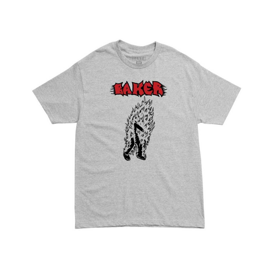 Men * | Baker Man On Fire Tee Athletic Heather Low Price