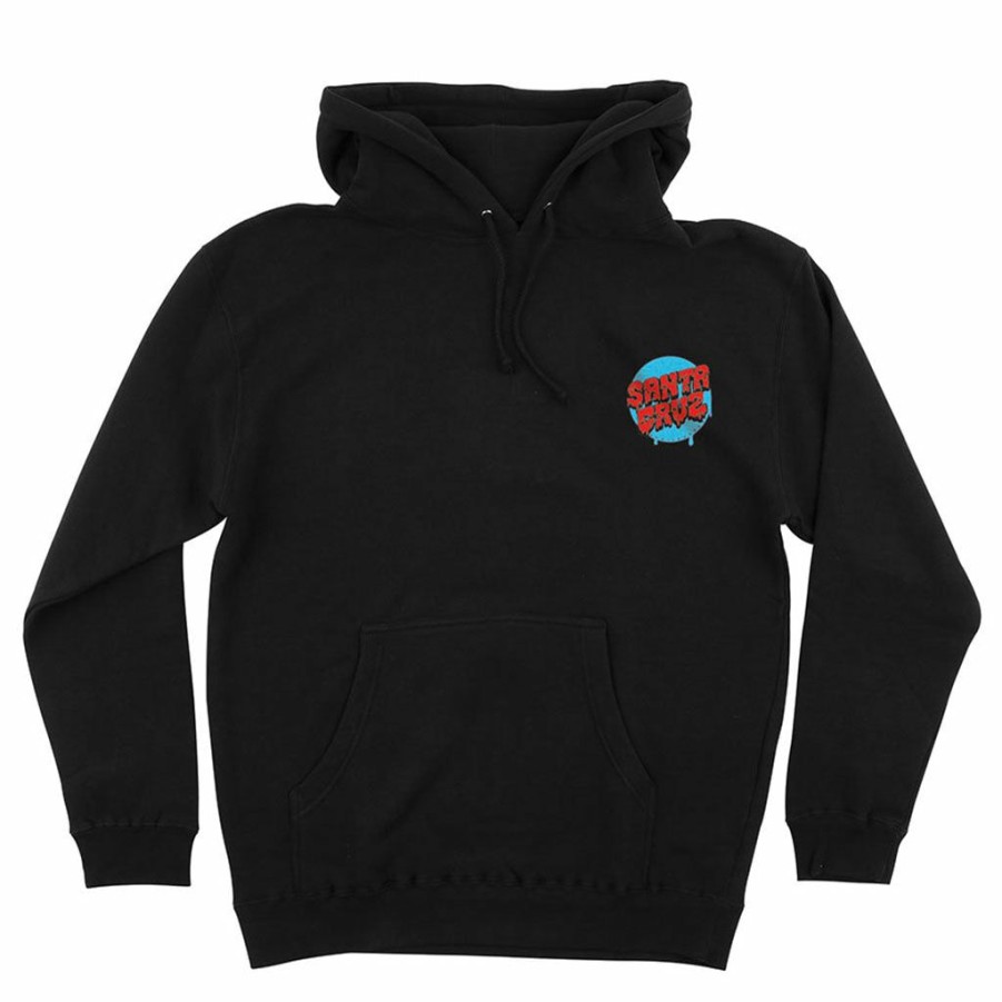 Men * | Santa Cruz Youth Screaming Hand Pullover Hood Black Bargain Sale