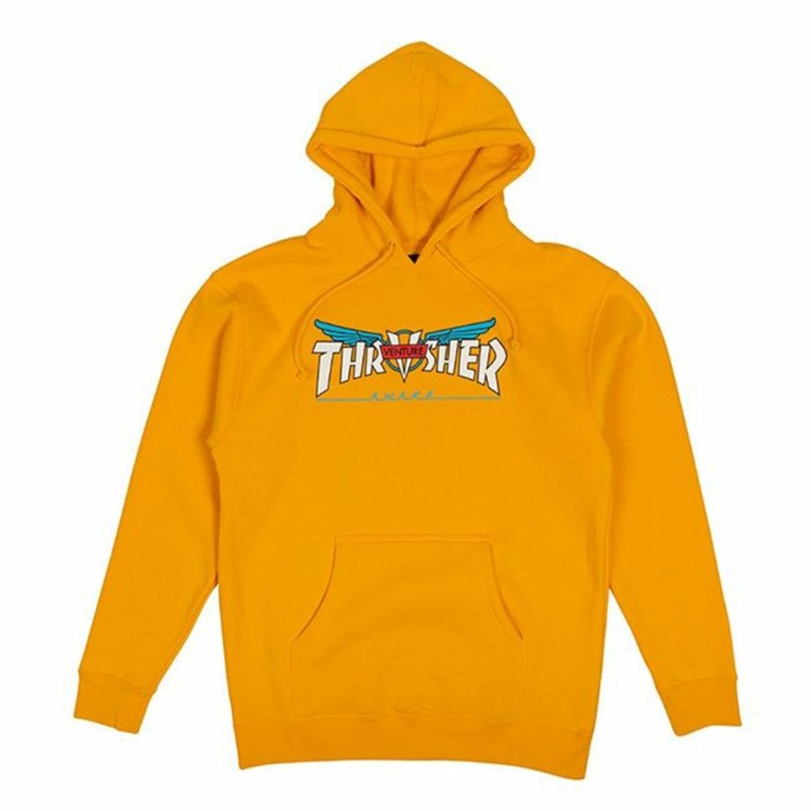 Men * | Thrasher X Venture Collab Hood Gold Exclusive Design